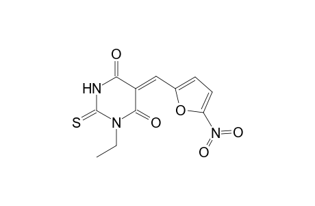 (5Z)-1-ethyl-5-[(5-nitro-2-furanyl)methylidene]-2-sulfanylidene-1,3-diazinane-4,6-dione