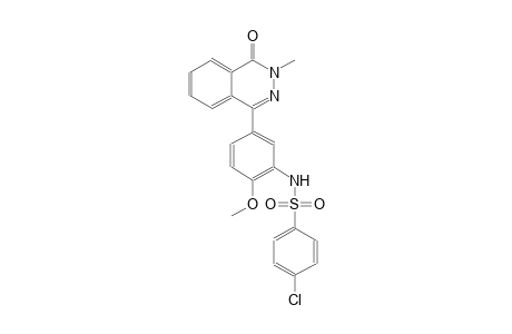 4-chloro-N-[2-methoxy-5-(3-methyl-4-oxo-3,4-dihydro-1-phthalazinyl)phenyl]benzenesulfonamide