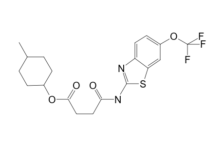 Butanoic acid, 4-oxo-4-[[6-(trifluoromethoxy)-1,3-benzothiazol-2-yl]amino]-, 4-methylcyclohexyl ester