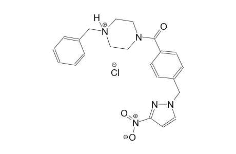 1-benzyl-4-{4-[(3-nitro-1H-pyrazol-1-yl)methyl]benzoyl}piperazin-1-iumchloride