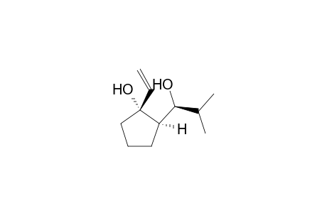 (1S*,2R*)-1-ethenyl-2-(1'(R*)-hydroxy-2-methylpropyl)cyclopentan-1-ol