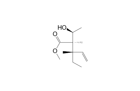 Methyl (2R*,3S*)-2,3-dimethyl-3-ethyl-2-(1(S*)-hydoxyethyl)-4-pentenoate