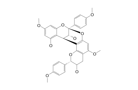 EPIAFZELECHIN-(4-BETA->8,2-BETA->O->7)-ENT-AFZELECHIN-TETRAMETHYLETHER