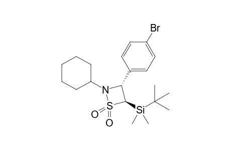 (3R*,4S*)-4-(tert-Butyldimethylsilyl)-2-cyclohexyl-3-(4-bromophenyl)-1,2-thiazetidine 1,1-Dioxide