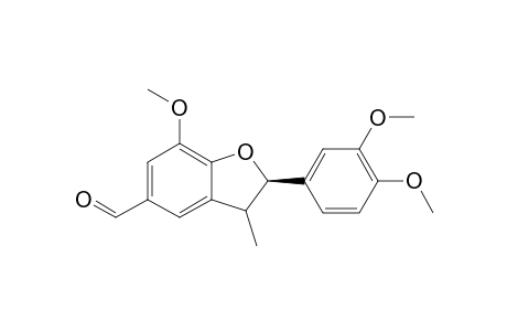 (+/-)-2-(3,4-DIMETHOXYPHENYL)-5-FORMYL-3-METHYL-7-METHOXY-2,3-DIHYDROBENZO-[B]-FURAN