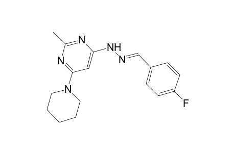 4-Fluorobenzaldehyde [2-methyl-6-(1-piperidinyl)-4-pyrimidinyl]hydrazone