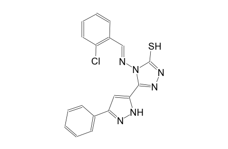 4-{[(E)-(2-chlorophenyl)methylidene]amino}-5-(3-phenyl-1H-pyrazol-5-yl)-4H-1,2,4-triazole-3-thiol