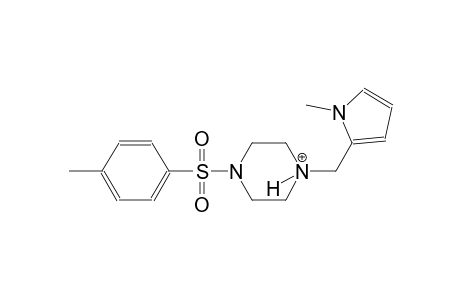 1-[(4-methylphenyl)sulfonyl]-4-[(1-methyl-1H-pyrrol-2-yl)methyl]piperazin-4-ium