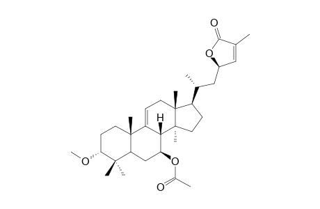 VEITCHIOLIDE;7-BETA-ACETOXY-3-ALPHA-METHOXYLANOSTA-9(11)-DIEN-26,23R-OLIDE