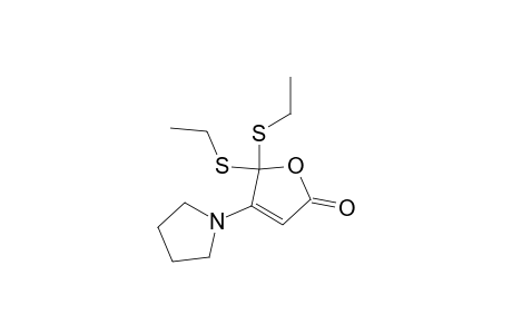 5,5-Di(ethylthio)-4-(pyrrolidin-1-yl)furan-2(5H)-one