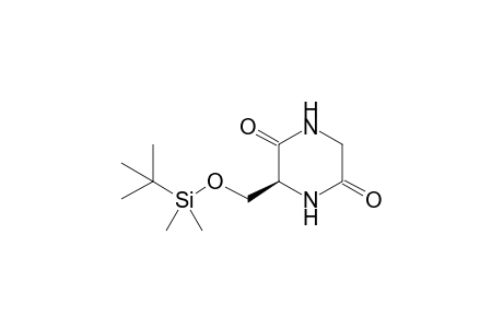 (3S)-3-(tert-butyldimethylsilyloxymethyl)piperazine-2,5-dione