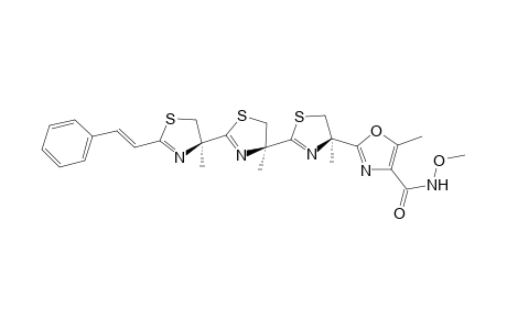 N-methoxy-5-methyl-2-[(4R)-4-methyl-2-[(4S)-4-methyl-2-[(4S)-4-methyl-2-[(E)-2-phenylethenyl]-5H-1,3-thiazol-4-yl]-5H-1,3-thiazol-4-yl]-5H-1,3-thiazol-4-yl]-1,3-oxazole-4-carboxamide
