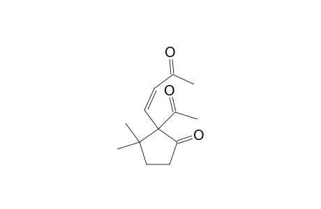 Cyclopentanone, 2-acetyl-3,3-dimethyl-2-(3-oxo-1-butenyl)-, (E)-