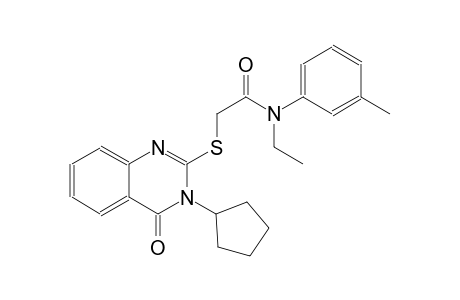acetamide, 2-[(3-cyclopentyl-3,4-dihydro-4-oxo-2-quinazolinyl)thio]-N-ethyl-N-(3-methylphenyl)-