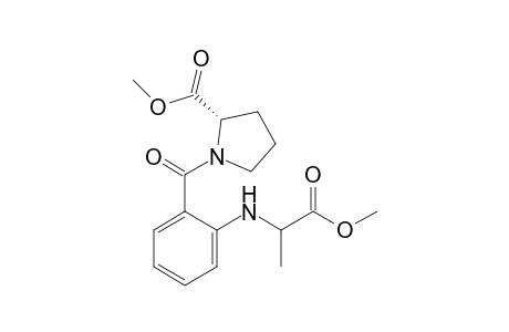 1-[2-(1-Methoxycarbonylethylamino)benzoyl]pyrrolidine-2-carboxylic acid methyl ester
