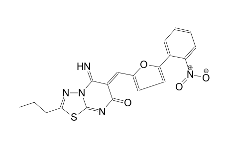7H-[1,3,4]thiadiazolo[3,2-a]pyrimidin-7-one, 5,6-dihydro-5-imino-6-[[5-(2-nitrophenyl)-2-furanyl]methylene]-2-propyl-, (6Z)-