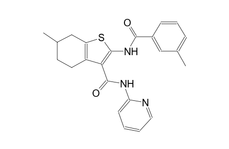 benzo[b]thiophene-3-carboxamide, 4,5,6,7-tetrahydro-6-methyl-2-[(3-methylbenzoyl)amino]-N-(2-pyridinyl)-