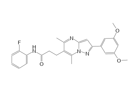 pyrazolo[1,5-a]pyrimidine-6-propanamide, 2-(3,5-dimethoxyphenyl)-N-(2-fluorophenyl)-5,7-dimethyl-