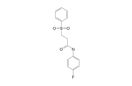 N-(4-Fluorophenyl)-3-(phenylsulfonyl)propanamide