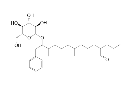 1-Phenyl-2-hydroxy-3,7-dimethyl-11-aldehydictetradecane-2-beta-D-glucopyranoside