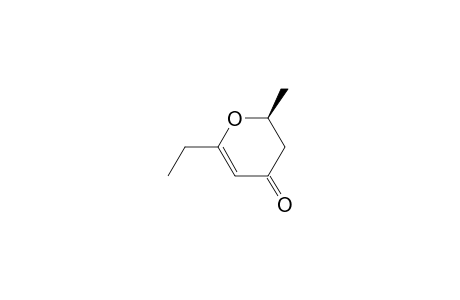 4H-Pyran-4-one, 6-ethyl-2,3-dihydro-2-methyl-, (S)-