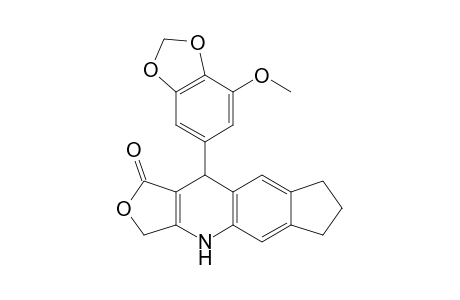 10-(7-Methoxy-1,3-benzodioxol-5-yl)-3,4,6,7,8,10-hexahydro-1H-cyclopenta[g]furo[3,4-b]quinolin-1-one