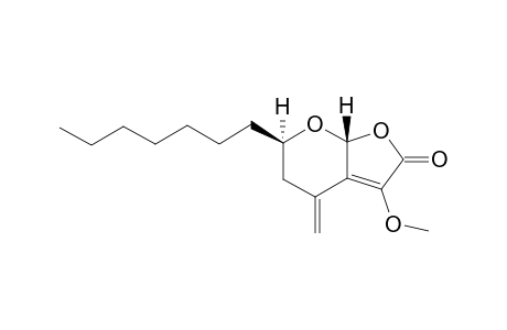 MYXOSTIOLIDE;(6R*,7AR*)-6-N-HEPTYL-5,6-DIHYDRO-3-METHOXY-4-METHYLENE-2-OXO-2H,5H,7AH-FURA-[2,3-B]-PYRAN