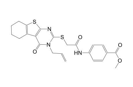 benzoic acid, 4-[[[[3,4,5,6,7,8-hexahydro-4-oxo-3-(2-propenyl)benzo[4,5]thieno[2,3-d]pyrimidin-2-yl]thio]acetyl]amino]-, methyl ester