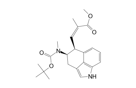 2-Propenoic acid, 3-[4-[[(1,1-dimethylethoxy)carbonyl]methylamino]-1,3,4,5-tetrahydrobe nz[cd]indol-5-yl]-2-methyl-, methyl ester, [4.alpha.,5.beta.(Z)]-(.+-.)-