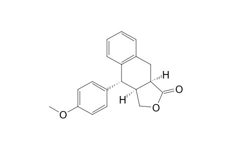 Naphtho[2,3-c]furan-1(3H)-one, 3a,4,9,9a-tetrahydro-4-(4-methoxyphenyl)-, (3a.alpha.,4.alpha.,9a.alpha.)-(.+-.)-