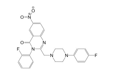 4(3H)-quinazolinone, 3-(2-fluorophenyl)-2-[[4-(4-fluorophenyl)-1-piperazinyl]methyl]-6-nitro-