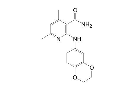 2-(2,3-Dihydro-1,4-benzodioxin-6-ylamino)-4,6-dimethylnicotinamide
