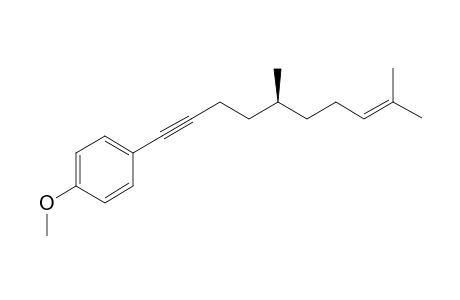 (S)-1-(5,9-dimethyldec-8-en-1-ynyl)-4-methoxybenzene
