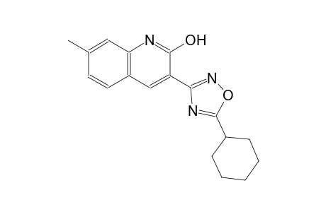 3-(5-cyclohexyl-1,2,4-oxadiazol-3-yl)-7-methyl-2-quinolinol