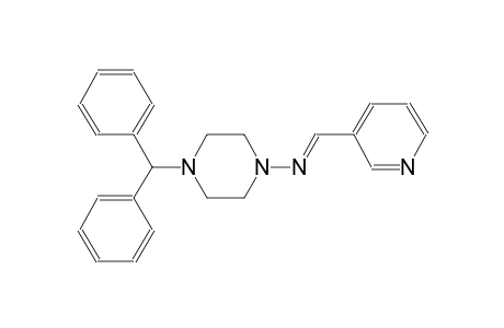 4-benzhydryl-N-[(E)-3-pyridinylmethylidene]-1-piperazinamine