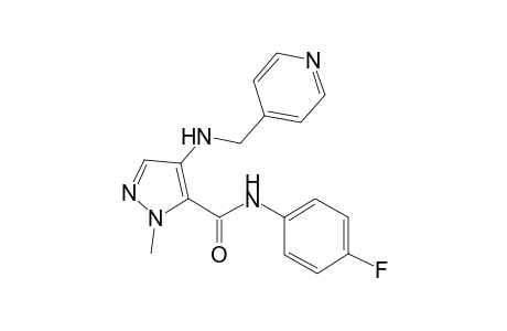 2H-Pyrazole-3-carboxylic acid, 2-methyl-4-[(pyridin-4-ylmethyl)amino]-, (4-fluorophenyl)amide