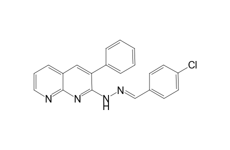 N-(3-Phenyl-1,8-naphthyridin-2-yl)-N'-(4-chlorobenzylidene)hydrazone