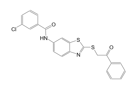 3-chloro-N-{2-[(2-oxo-2-phenylethyl)sulfanyl]-1,3-benzothiazol-6-yl}benzamide