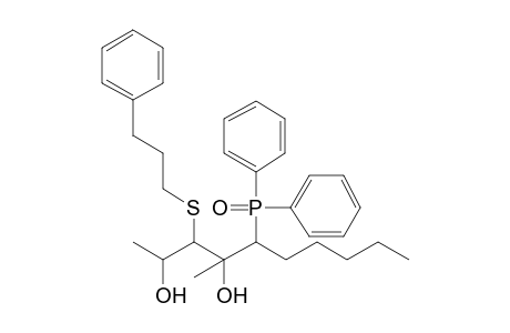 (2RS,3RS,4SR,5RS)-5-Diphenylphosphinoyl-4-methyl-3-(3-phenylpropylsulfanyl)decane-2,4-diol