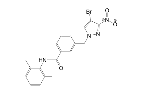 3-[(4-bromo-3-nitro-1H-pyrazol-1-yl)methyl]-N-(2,6-dimethylphenyl)benzamide