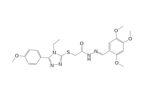 2-{[4-ethyl-5-(4-methoxyphenyl)-4H-1,2,4-triazol-3-yl]sulfanyl}-N'-[(E)-(2,4,5-trimethoxyphenyl)methylidene]acetohydrazide