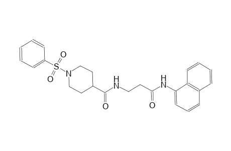 N-[3-(1-naphthylamino)-3-oxopropyl]-1-(phenylsulfonyl)-4-piperidinecarboxamide