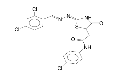 2-(2,4-dichlorobenzylidenehydrazono)-5-(4-chlorophenylcarbamoylmethyl)-1,3-thiazolidin-4-one
