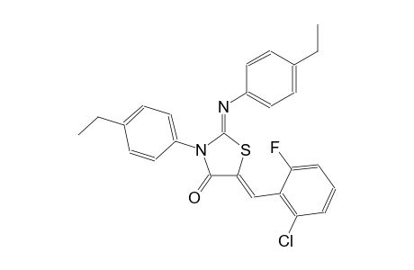 (2Z,5Z)-5-(2-chloro-6-fluorobenzylidene)-3-(4-ethylphenyl)-2-[(4-ethylphenyl)imino]-1,3-thiazolidin-4-one