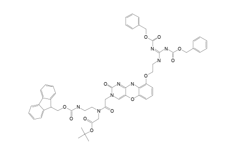 TERT.-BUTYL-N-[2-(N-9-FLUORENYLMETHOXYCARBONYL)-AMINOETHYL]-N-[CARBOXYMETHYL-6-[2-(N,N'-BIS-Z-GUANIDINOETHOXY)]-PHENOXAZINE]-GLYCINATE