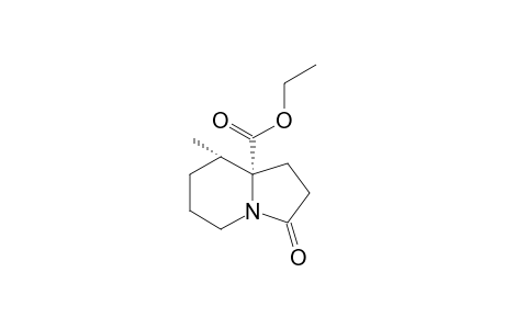 (8S,8aR)-3-keto-8-methyl-indolizidine-8a-carboxylic acid ethyl ester
