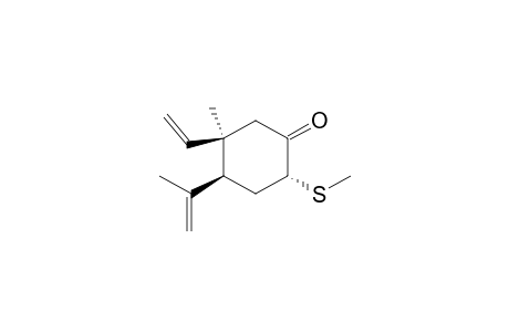 Cyclohexanone, 5-ethenyl-5-methyl-4-(1-methylethenyl)-2-(methylthio)-, (2.alpha.,4.beta.,5.alpha.)-(.+-.)-