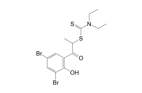 3',5'-DIBROMO-2'-HYDROXY-2-MERCAPTOPROPIOPHENONE, 2-(DIETHYLDITHIOCARBAMATE)