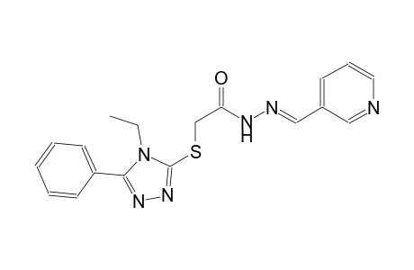 acetic acid, [(4-ethyl-5-phenyl-4H-1,2,4-triazol-3-yl)thio]-, 2-[(E)-3-pyridinylmethylidene]hydrazide
