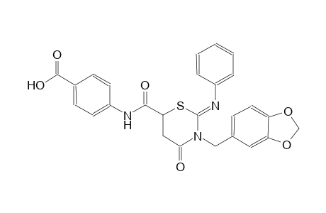 4-({[(2Z)-3-(1,3-benzodioxol-5-ylmethyl)-4-oxo-2-(phenylimino)tetrahydro-2H-1,3-thiazin-6-yl]carbonyl}amino)benzoic acid
